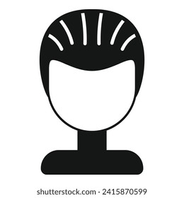 Barber short wig icon simple vector. Face fashion. Cute lady attire