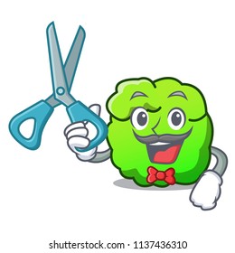 Barber shrub character cartoon style