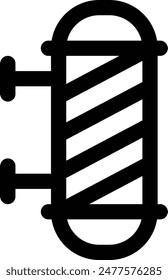barber sign icon. Thin Linear Style Design Isolated On White Background