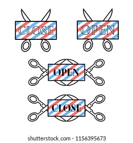 Barber Sign Open & close, can be used for door sign