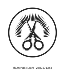 Barber Silhouette Logo Vector Illustration on white background