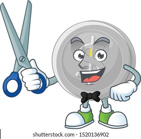 Barber silver coin cartoon character for currency