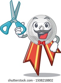 Barber silver medal with the shape cartoon