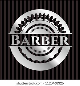 Barber silver shiny emblem