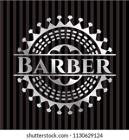 Barber silvery emblem