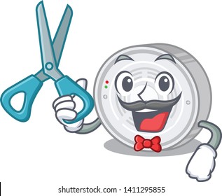 Barber smoke detector attached the character wall