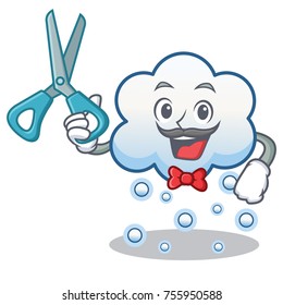 Barber snow cloud character cartoon