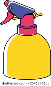 Ilustración de herramientas de botella de spray de barbero