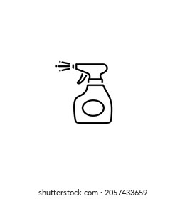 Barber spray outline flat icon vector