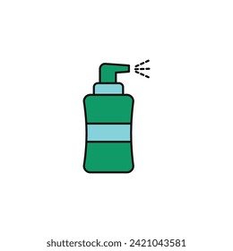 barber spray vector type icon