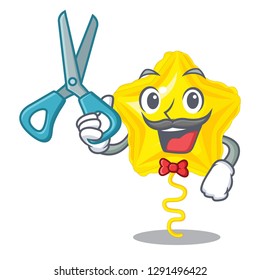 Barber star balloon was flown mascot sky
