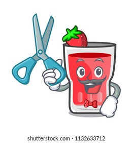 Barber strawberry mojito character cartoon