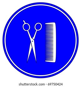 Barber and Stylist Haircut Symbol