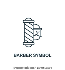 Barber Symbol icon from barber shop collection. Simple line element Barber Symbol symbol for templates, web design and infographics