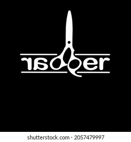 barber text for logo or icon