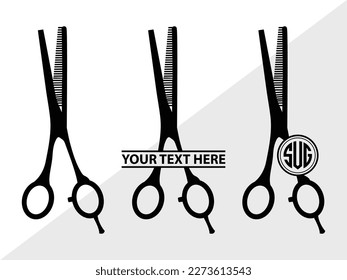 Barber Tool Monogram Vector Illustration Silhouette