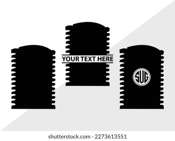 Barber Tool Monogram Vector Illustration Silhouette