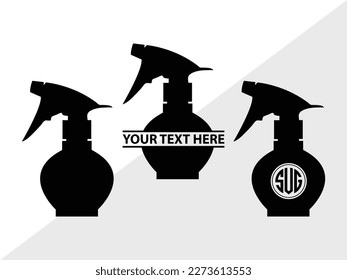 Barber Tool Monogram Vector Illustration Silhouette