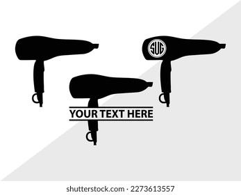 Barber Tool Monogram Vector Illustration Silhouette