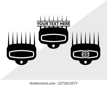Barber Tool Monogram Vector Illustration Silhouette