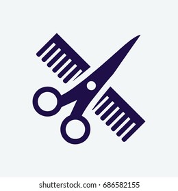 barber tool set icon vector