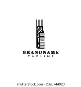 barber tools comb logo cartoon icon design isolated modern vector illustration