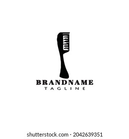 barber tools comb logo cartoon black icon design modern vector illustration