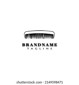 barber tools comb logo cartoon black icon design isolated modern cute illustration