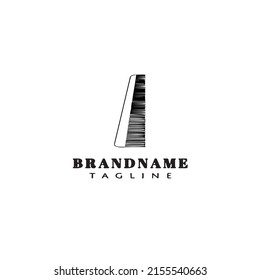 barber tools comb logo dibujos animados diseño de iconos negros vector moderno aislado lindo