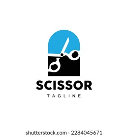 Barber Tools Scissors Logo, Haircut Tools Vector, Barber Design, Symbol Illustration Icon