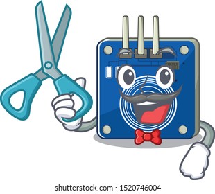 Barber touch sensor isolated in the character