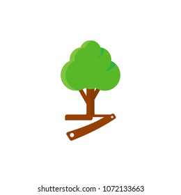Barber Tree Logo Icon Design