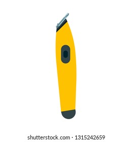 Barber trimmer care face hairstyle work. Blade trim hand shop machine salon haircut razor shave vector icon grooming tool