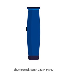 Barber trimmer care face hairstyle work. Blade trim hand shop machine salon haircut razor shave vector icon grooming tool
