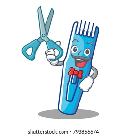 Barber trimmer character cartoon style