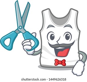 Barber undershirt in the a mascot shape