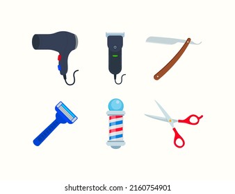 Barber Vector Emoji Set Illustrations. Barber Emoticons