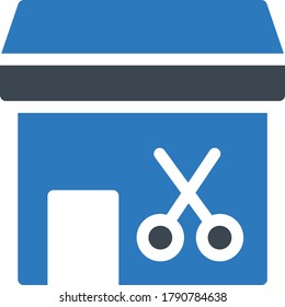 icono de color de glifo vectorial de barbero 