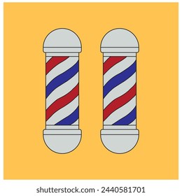 Barber vector icon illustration logo design.