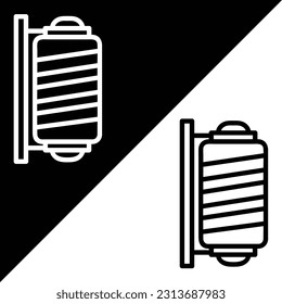 Barber Vector icon, Outline style, isolated on white Background.