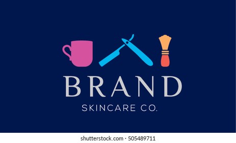 Barber vector logo design template