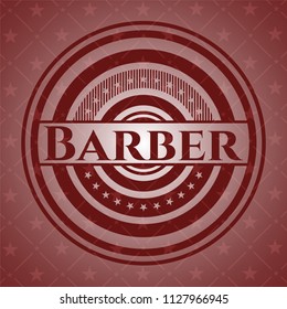 Barber vintage red emblem