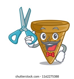 Barber wafer cone character cartoon