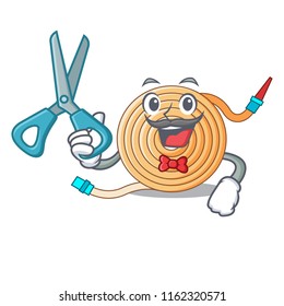 Barber water hose character cartoon