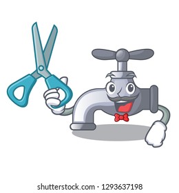 Barber water tap in shape of mascot