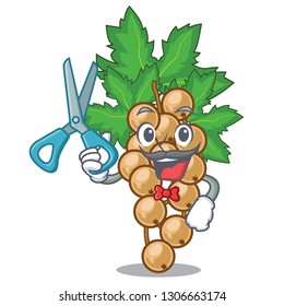 Barber white currant isolated with the cartoons