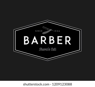 Barber white on black is a vector illustration about style