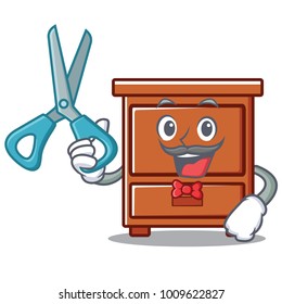 Barber wooden drawer character cartoon