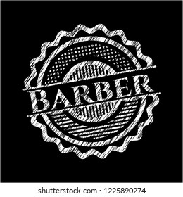 Barber written with chalkboard texture