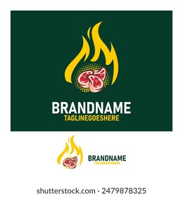 barbercue logo template, bbq steak house, bbq Pro Vector for high resolution company logo and web design